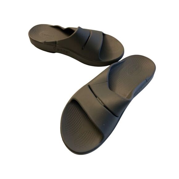 OOFOS Ooahh slide sandals gray men's size 10 women's size 12 - Picture 1 of 5